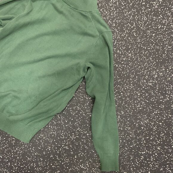 Duluth Trading Co. Sweater Mens M 1/4 Zip Long Sleeve High Neck Cotton Green - Picture 16 of 16